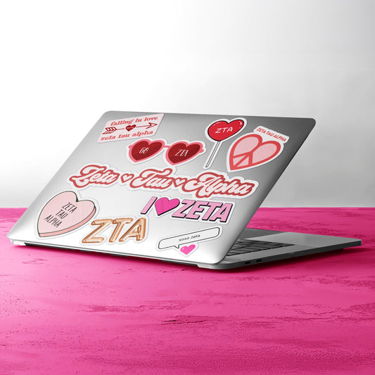 Zeta Tau Alpha- Sticker Sheet- Love Theme
