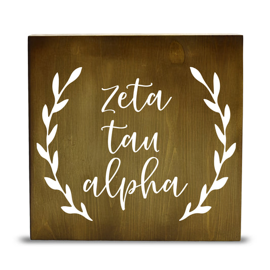 Zeta Tau Alpha Wooden Wall Art