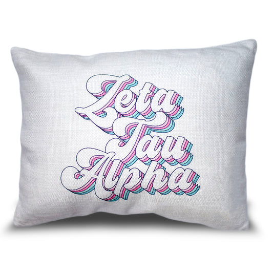 Zeta Tau Alpha Retro Throw Pillow