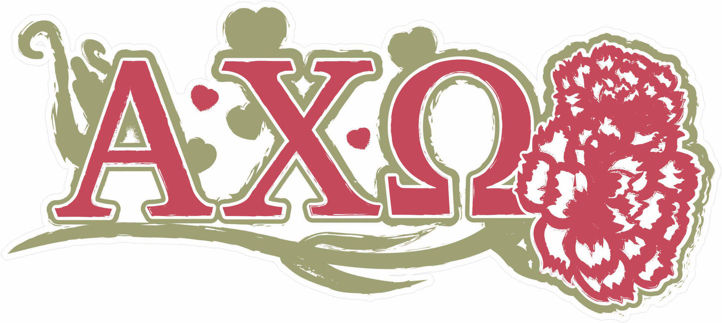 Alpha Chi Omega 11.75 x 4.5 Laptop Skin/Wall Decal