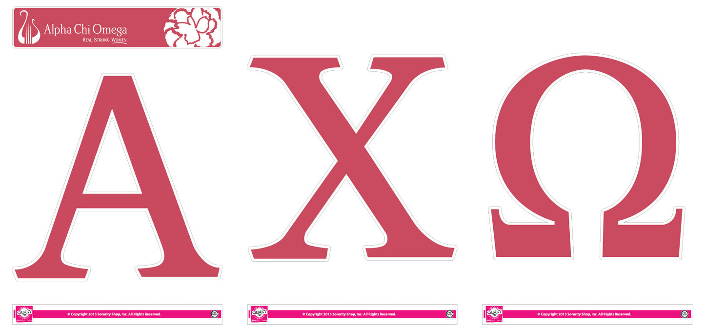 Alpha Chi Omega Jumbo Letter Decals