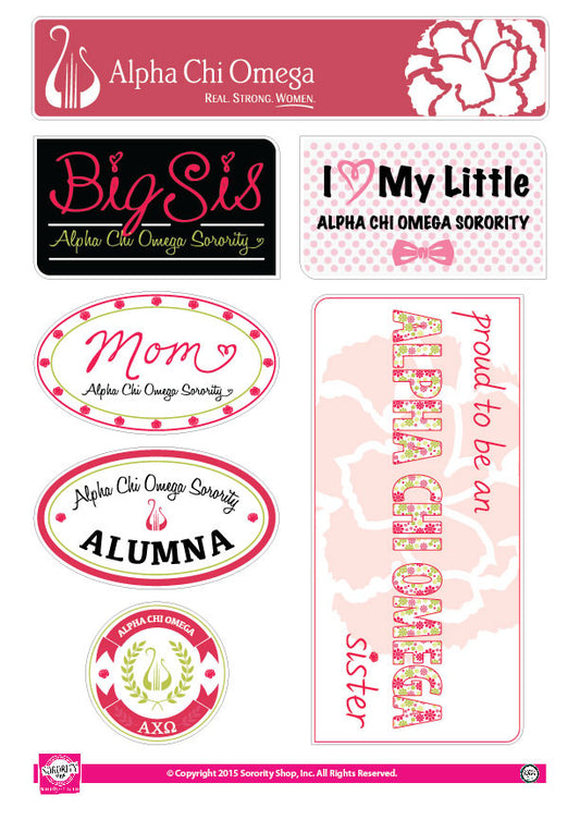 Alpha Chi Omega Family Stickers