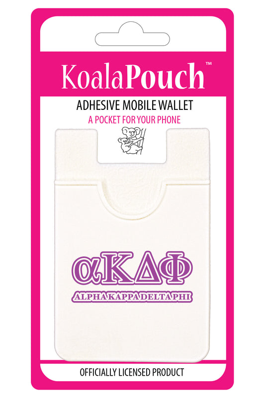 Alpha Kappa Delta Phi Koala Pouch - Greek Letters Design - Phone Wallet