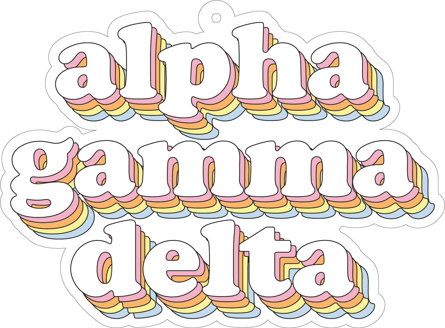 Alpha Gamma Delta Retro Air Freshener
