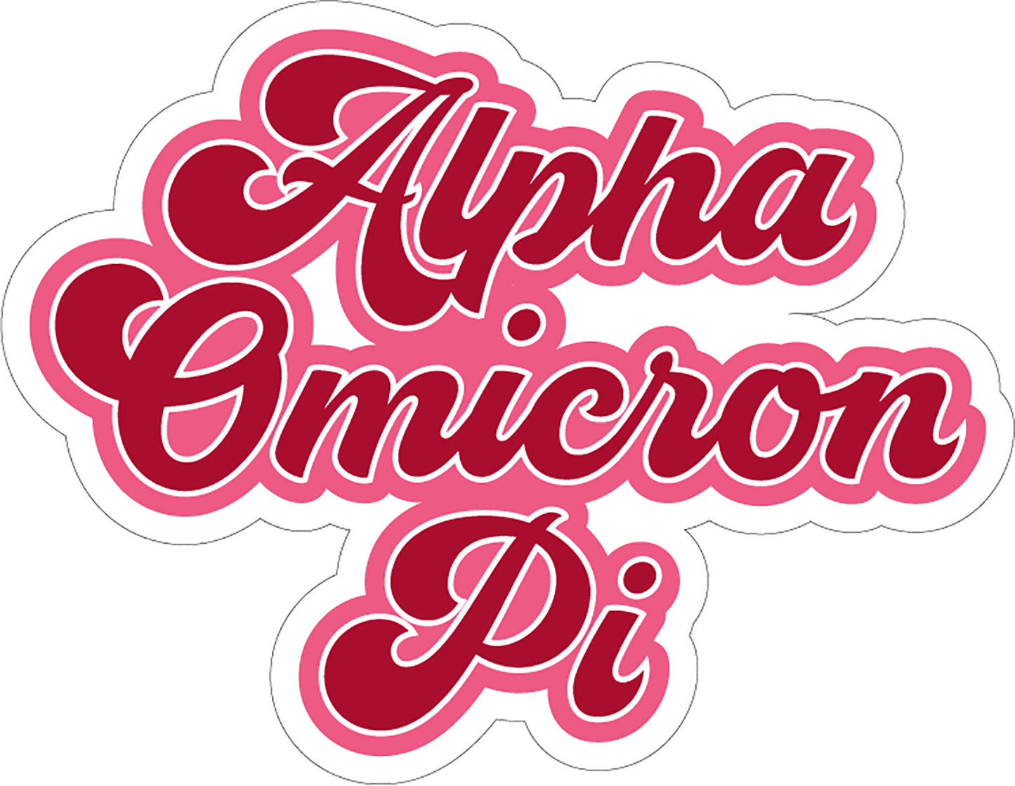 Alpha Omicron Pi Retro Sorority Car Magnet Set of 2