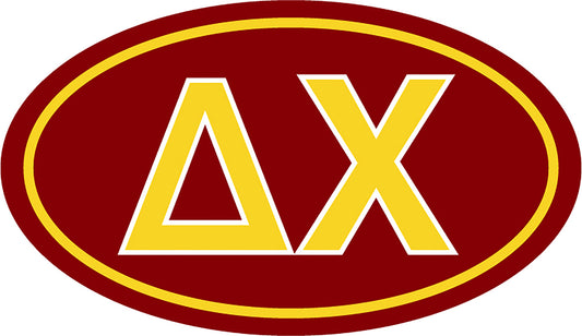 Delta Chi Oval Fraternity Car Magnet Set of 2