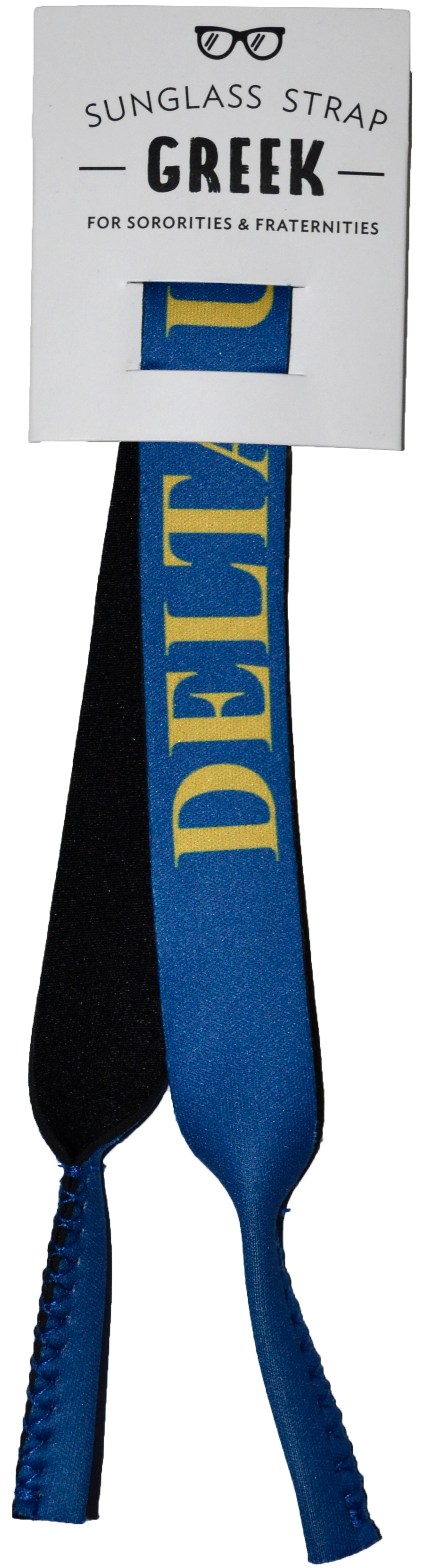 Delta Upsilon Sunglass Strap Packaging - Croakie