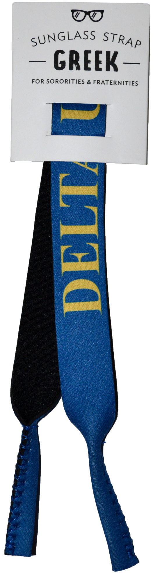 Delta Upsilon Sunglass Strap Packaging - Croakie
