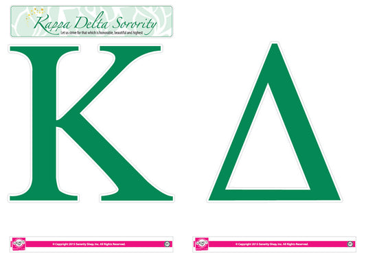 Kappa Delta <br> Jumbo Letter Decals