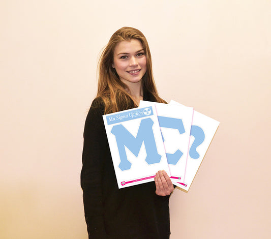 Mu Sigma Upsilon <br> Jumbo Letter Decals