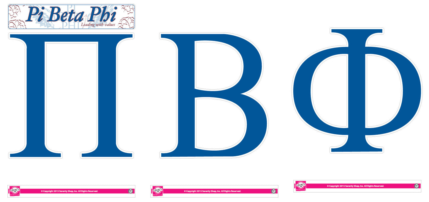 Pi Beta Phi <br> Jumbo Letter Decals