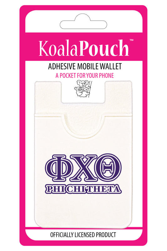 Phi Chi Theta Koala Pouch - Greek Letters Design - Phone Wallet