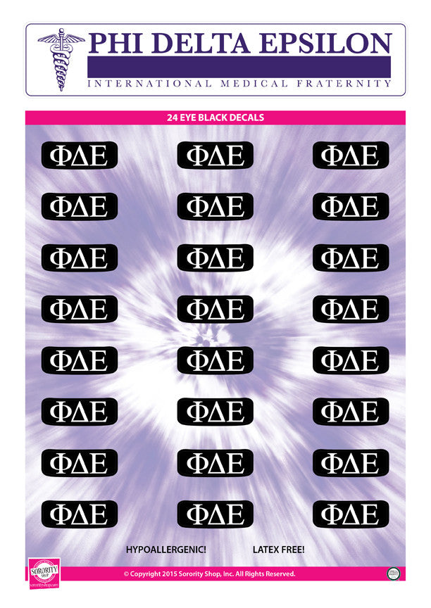 Phi Delta Epsilon Eye Black Decals