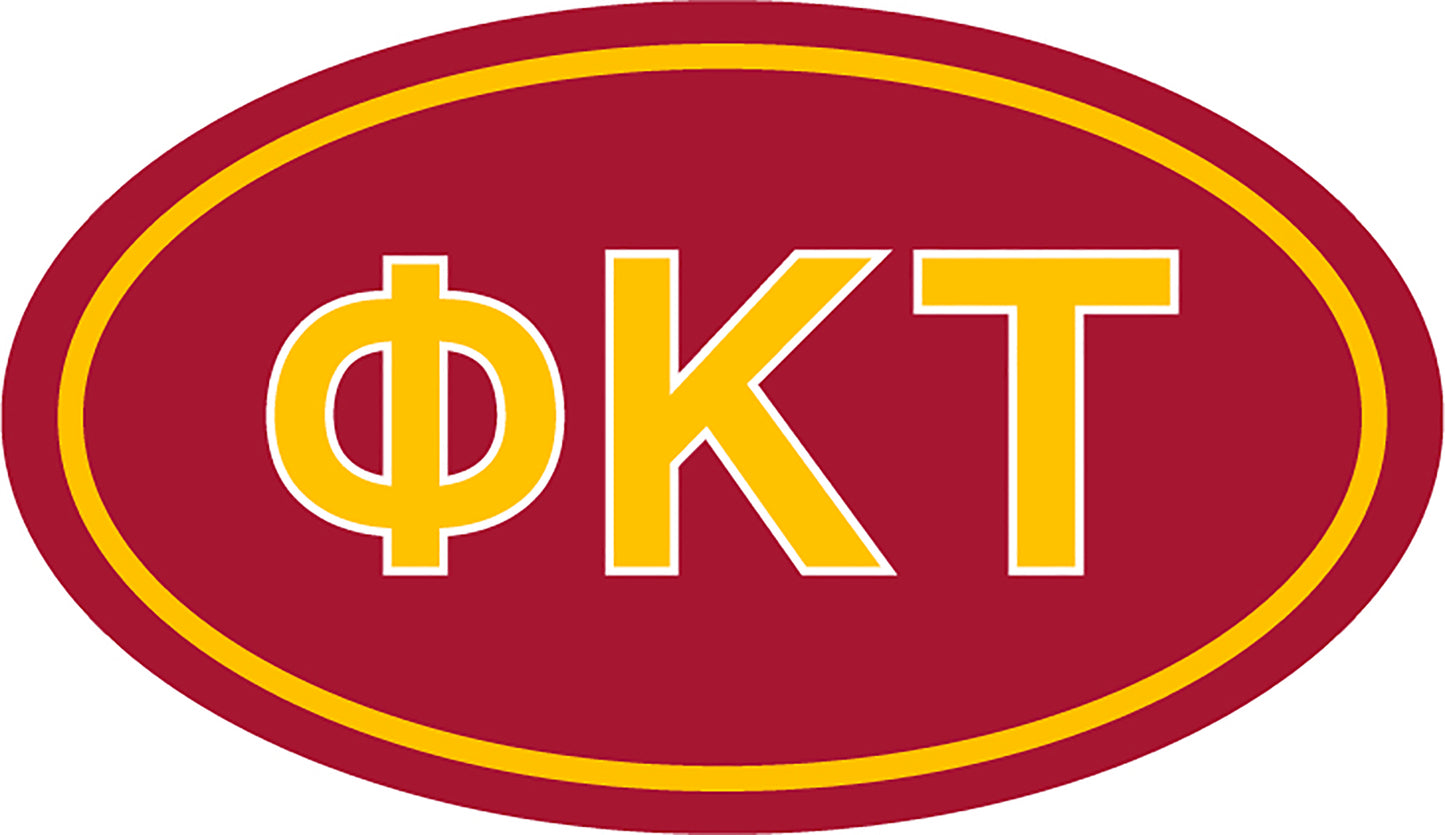 Phi Kappa Tau Oval Fraternity Car Magnet Set of 2
