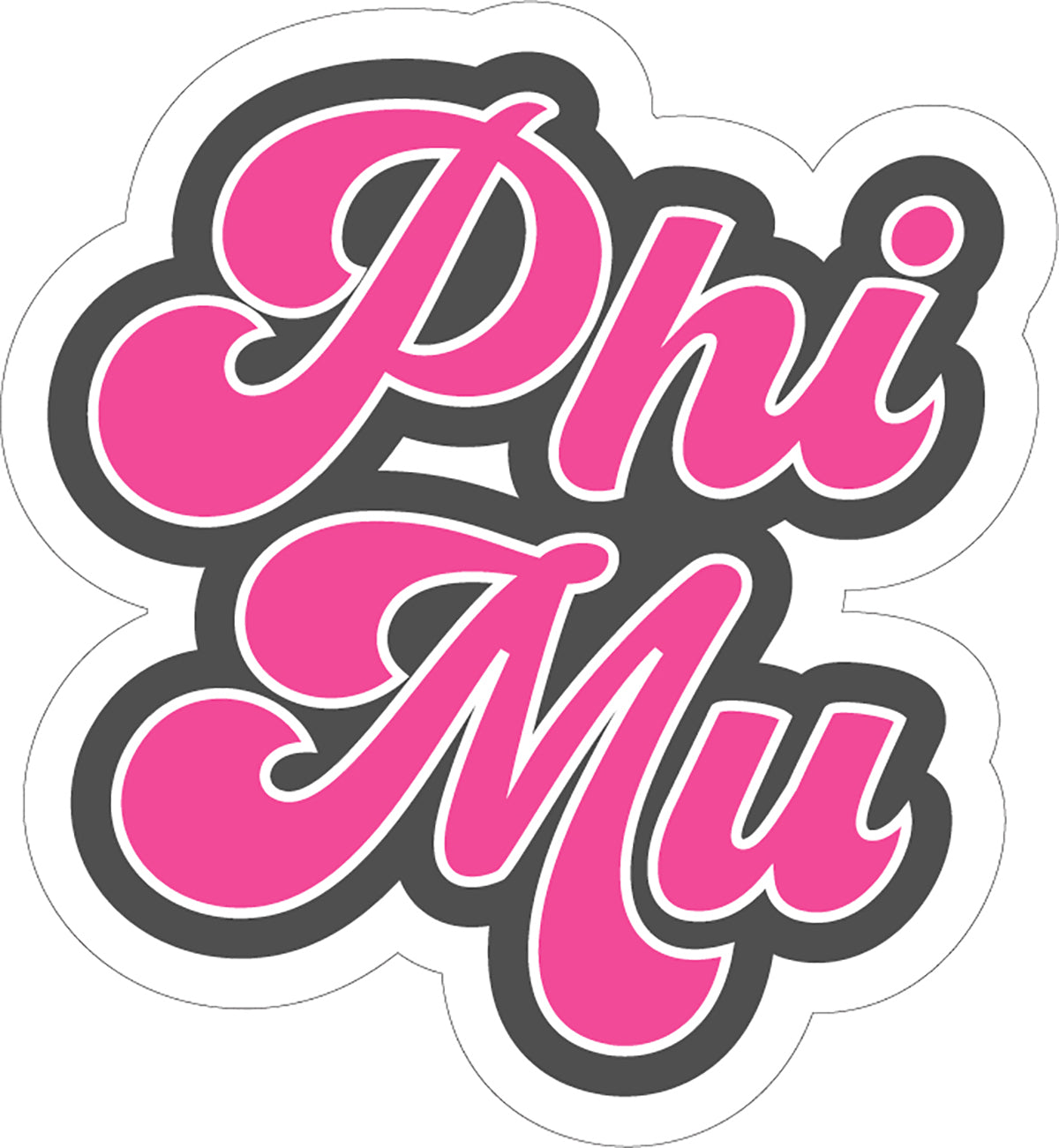 Phi Mu Retro Sorority Car Magnet Set of 2