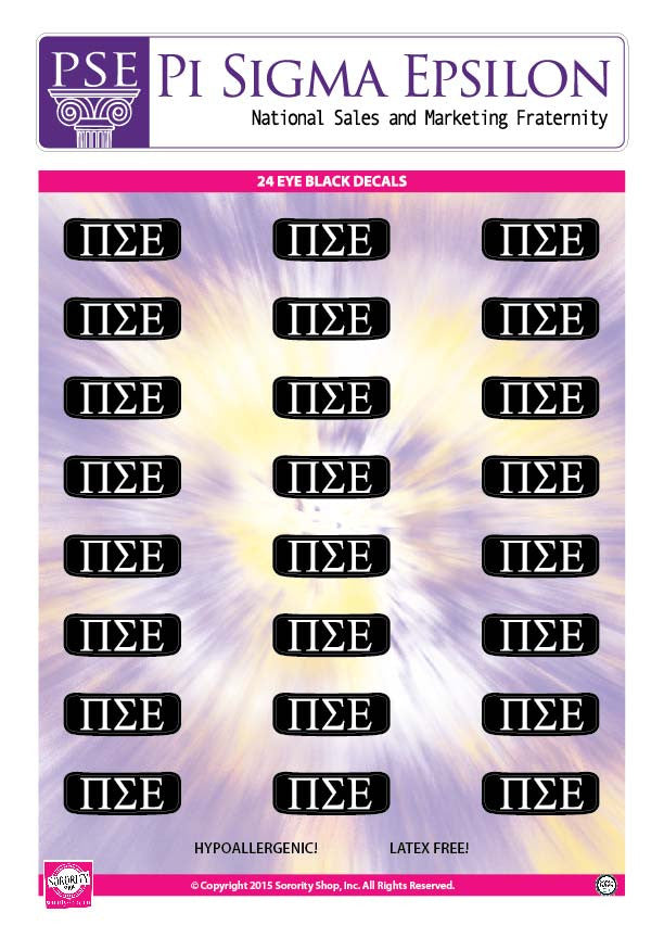 Pi Sigma Epsilon Eye Black Decals