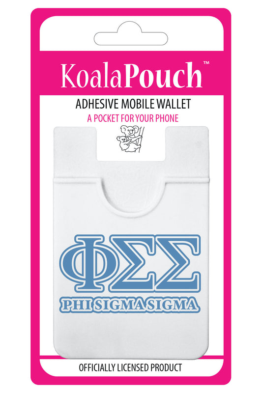 Phi Sigma Sigma Koala Pouch - Greek Letters Design - Phone Wallet