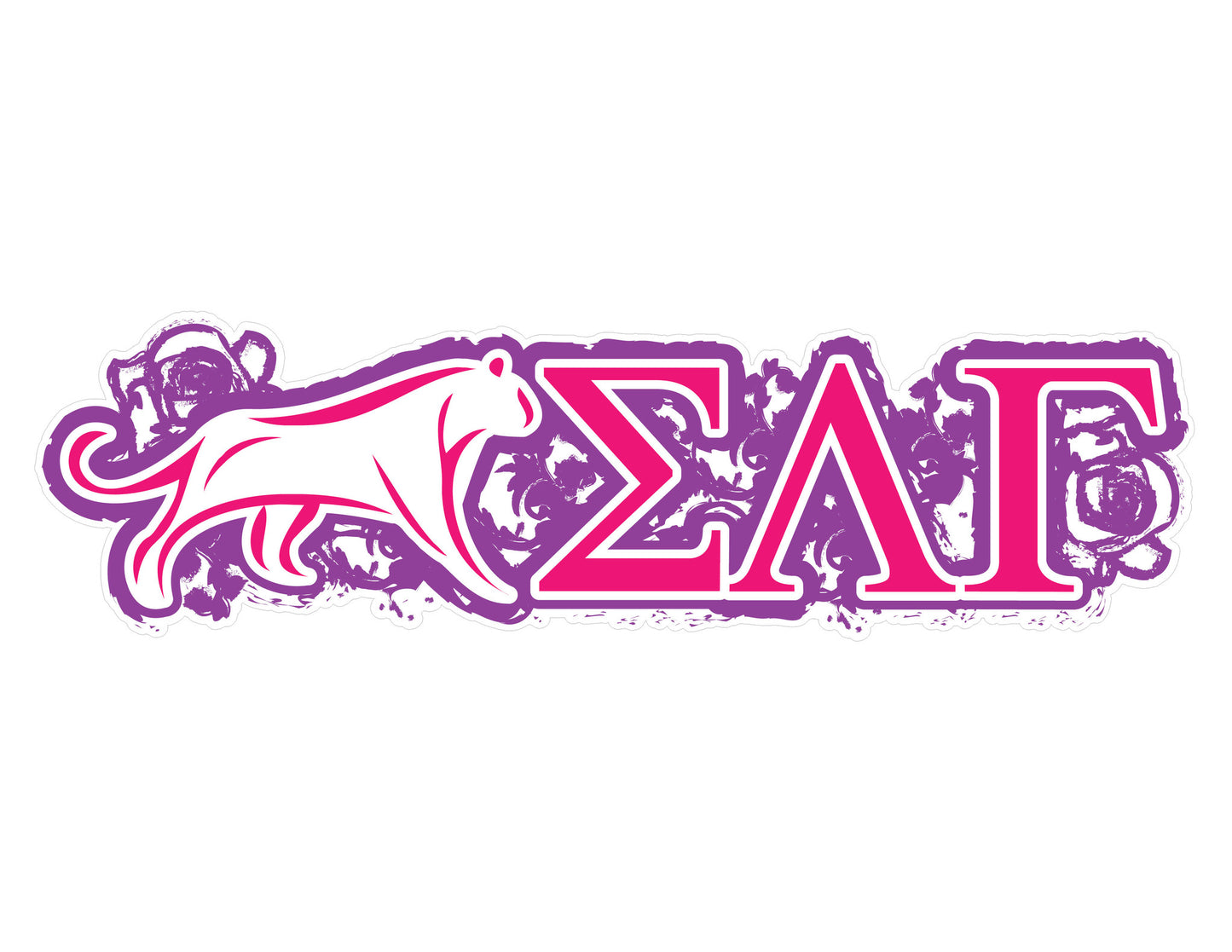 Sigma Lambda Gamma <br> 11.75 x 3.5 Laptop Skin/Wall Decal