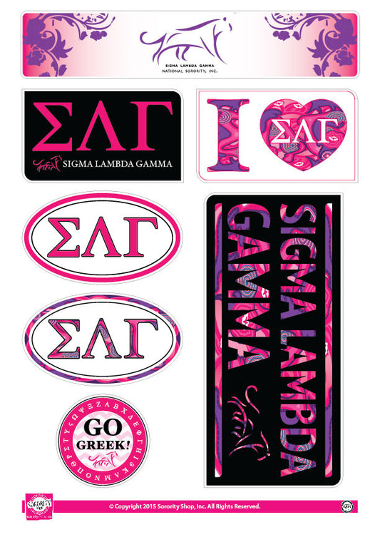 Sigma Lambda Gamma <br> Lifestyle Stickers