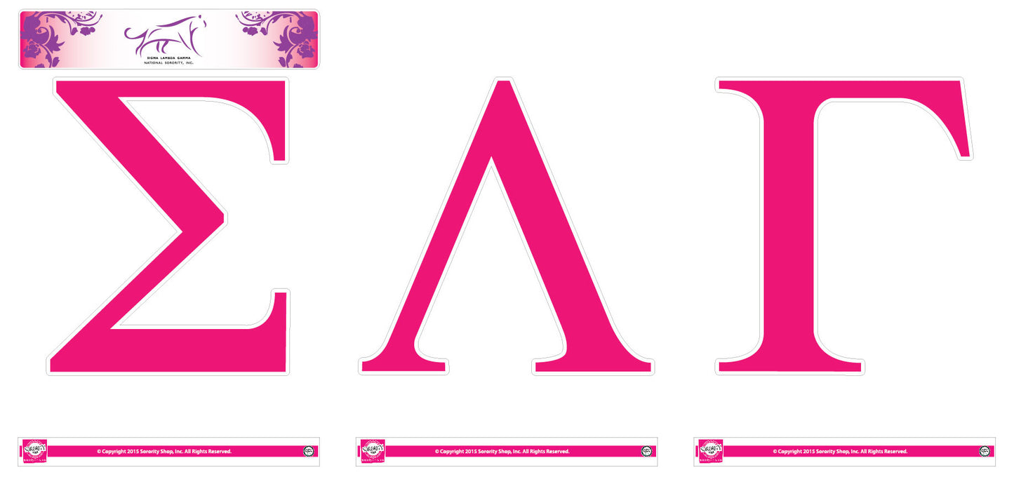 Sigma Lambda Gamma <br> Jumbo Letter Decals