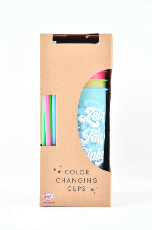 Zeta Tau Alpha Color Changing Cups (Set of 4)