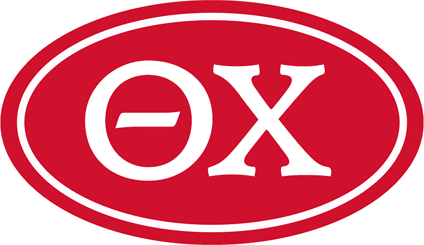 Theta Chi Oval Fraternity Car Magnet Set of 2