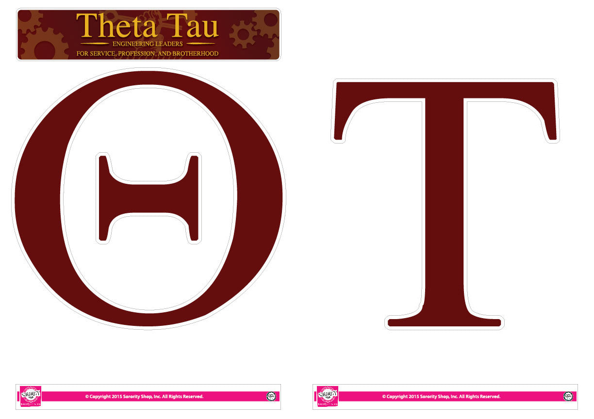 Theta Tau <br> Jumbo Letter Decals