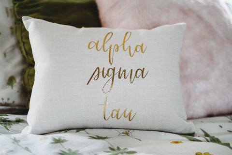 Alpha Sigma Tau Throw Pillow