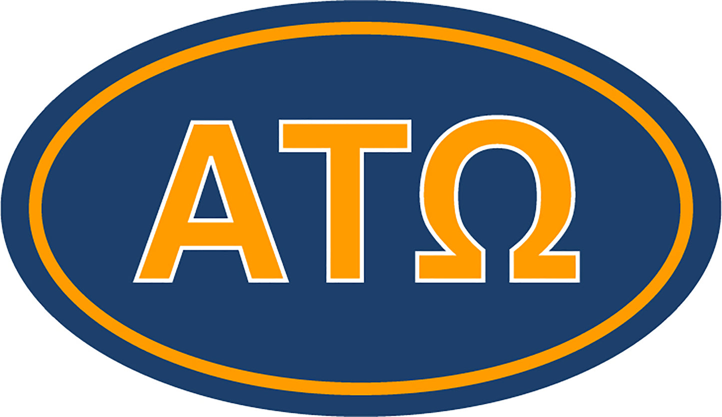 Alpha Tau Omega Oval Fraternity Car Magnet Set of 2