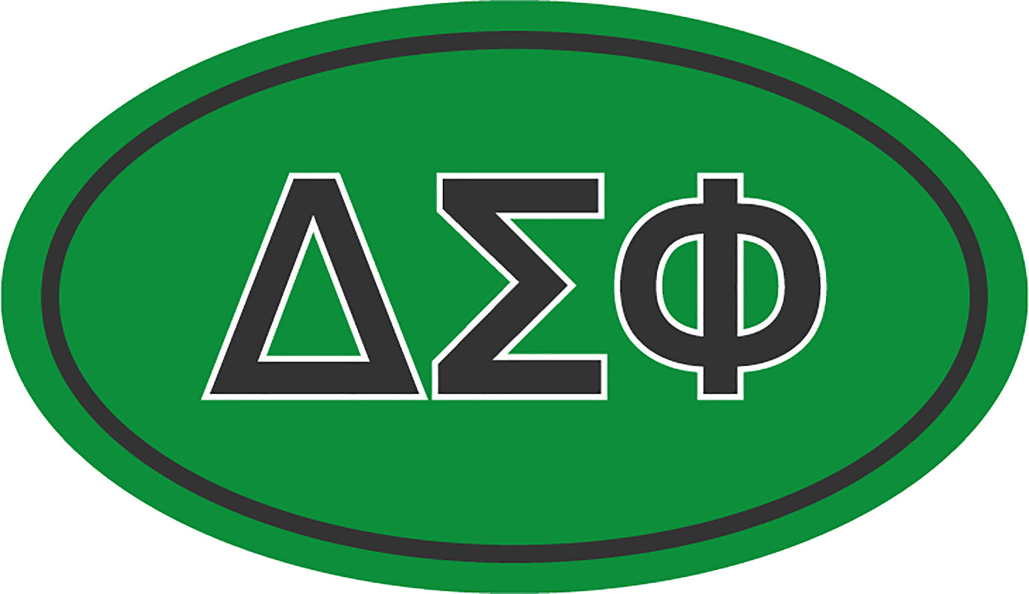 Delta Sigma Phi Oval Fraternity Car Magnet Set of 2