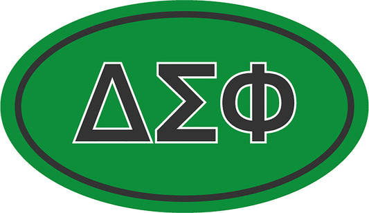 Delta Sigma Phi Oval Fraternity Car Magnet Set of 2