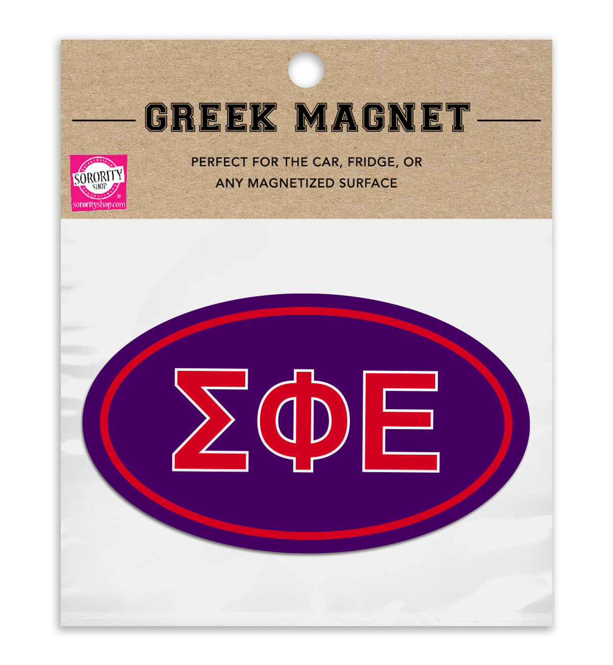 Sigma Phi Epsilon Oval Fraternity Car Magnet Set of 2