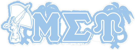 Mu Sigma Upsilon <br> 11.75 x 5 Laptop Skin/Wall Decal