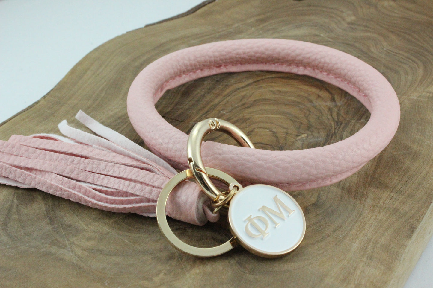 Phi Mu Bangle Sorority Keychain