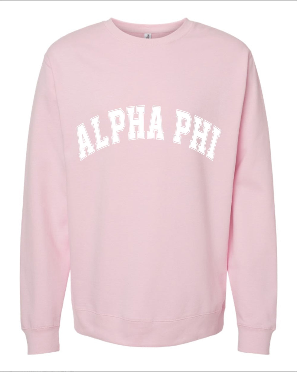 Sorority Sweatshirts- Crewneck Varsity Letters Design