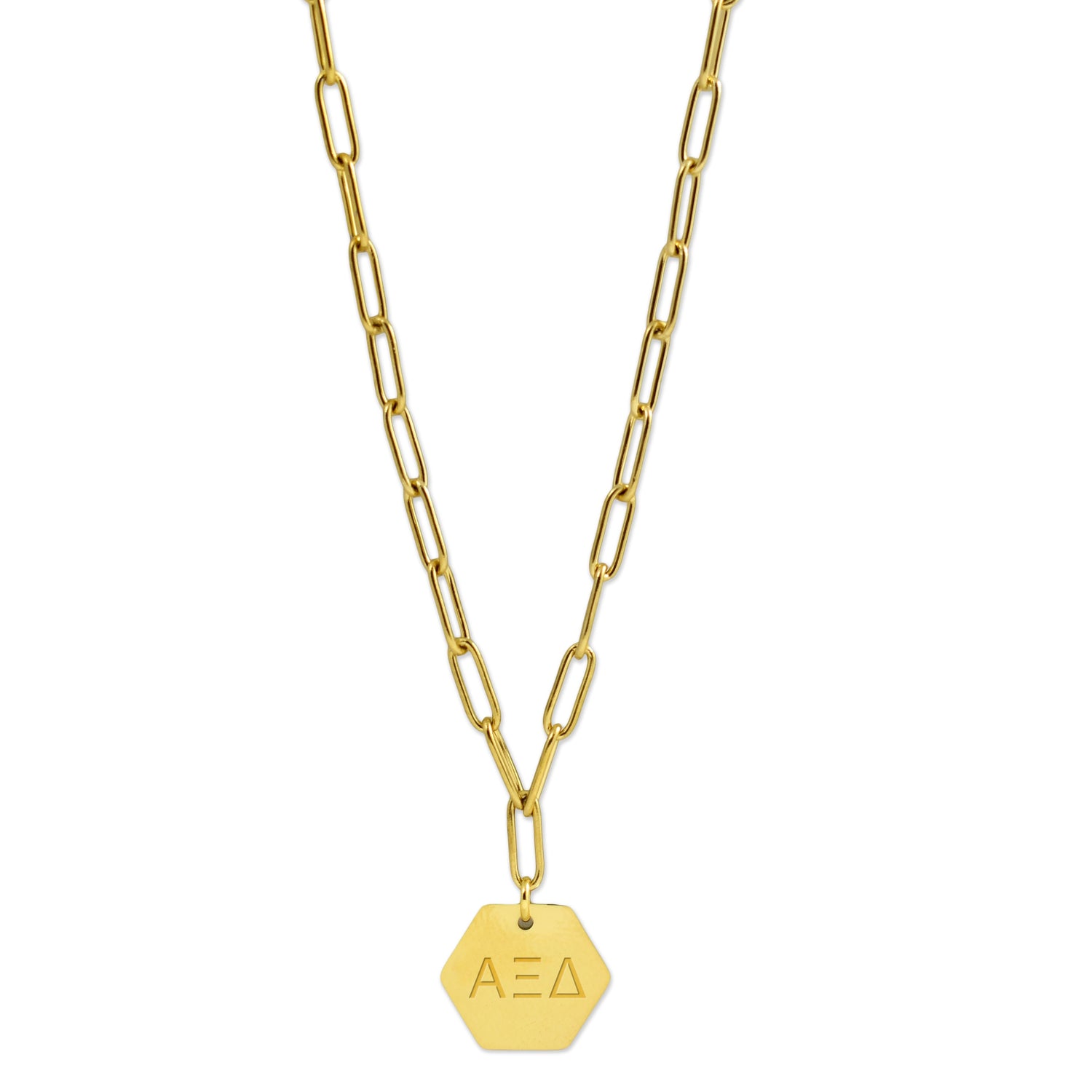 Paperclip Necklace with Sorority Pendant