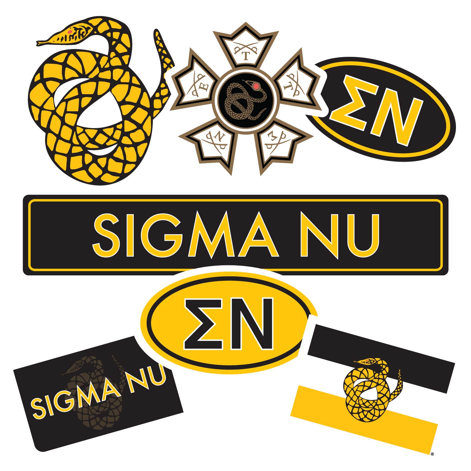 Fraternity Sticker Sheets- Brand Focus