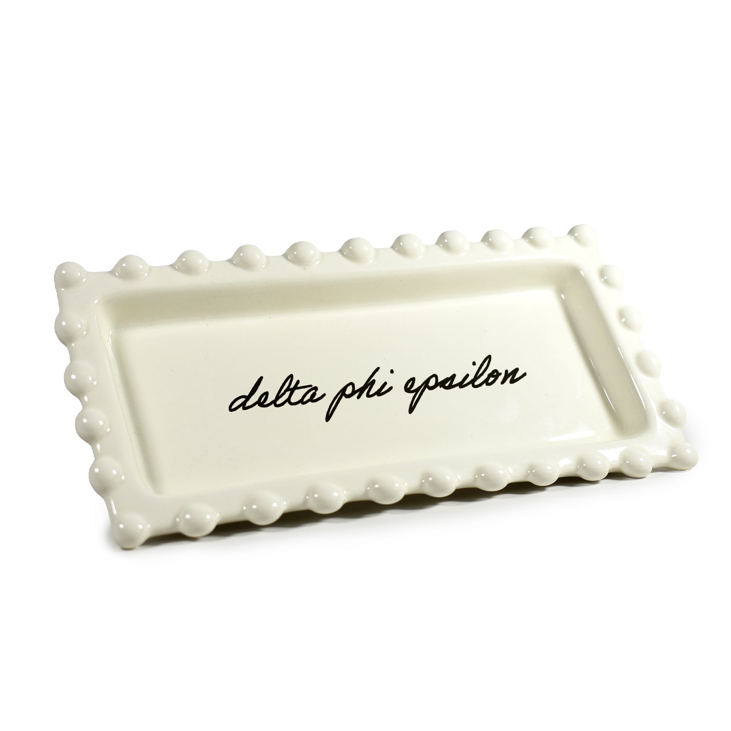 Sorority Jewelry Dishes - Rectangular Cursive Script Sorority Name