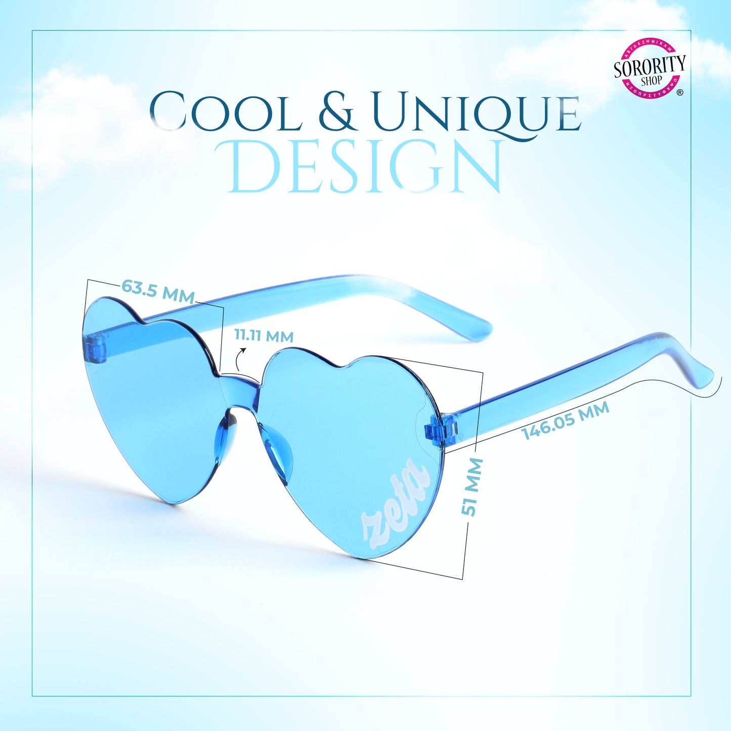 Sigma Alpha Iota Sunglasses - Heart Shaped