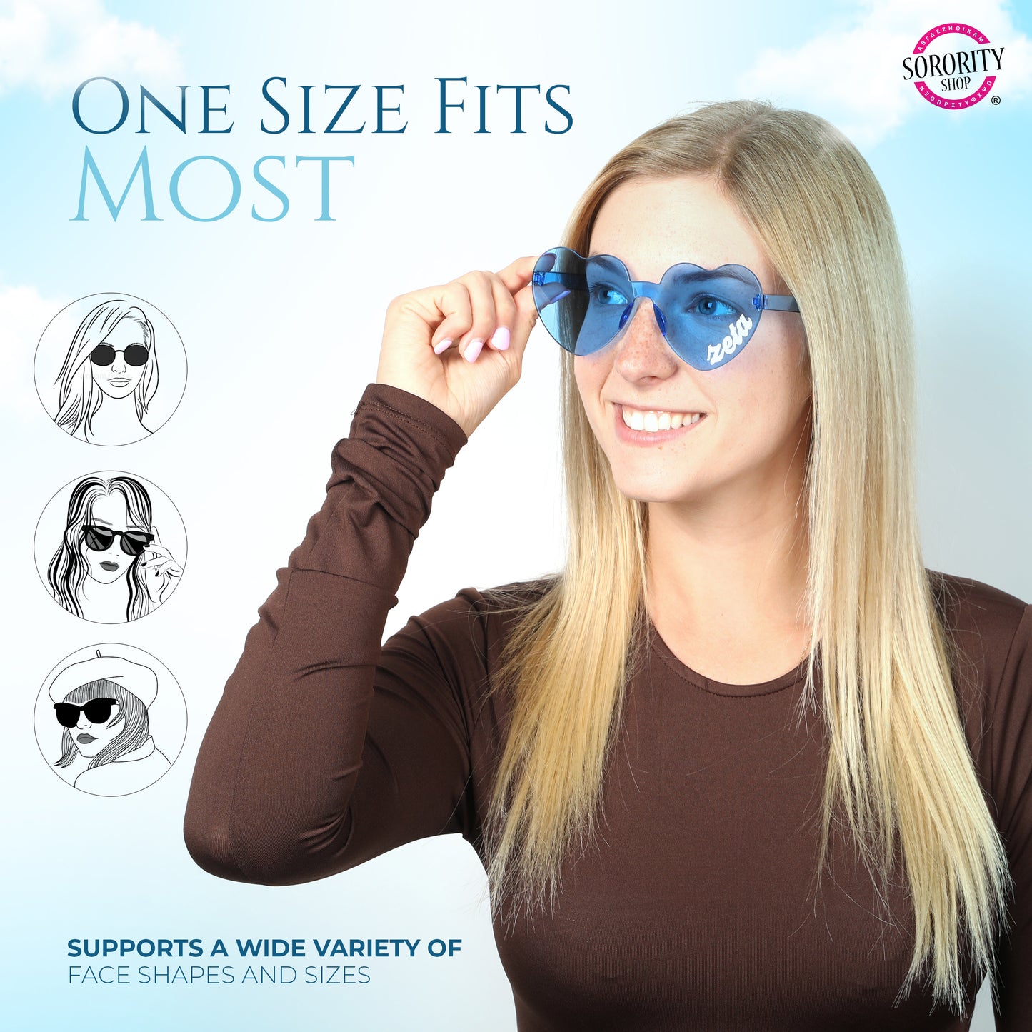 Sigma Alpha Iota Sunglasses - Heart Shaped