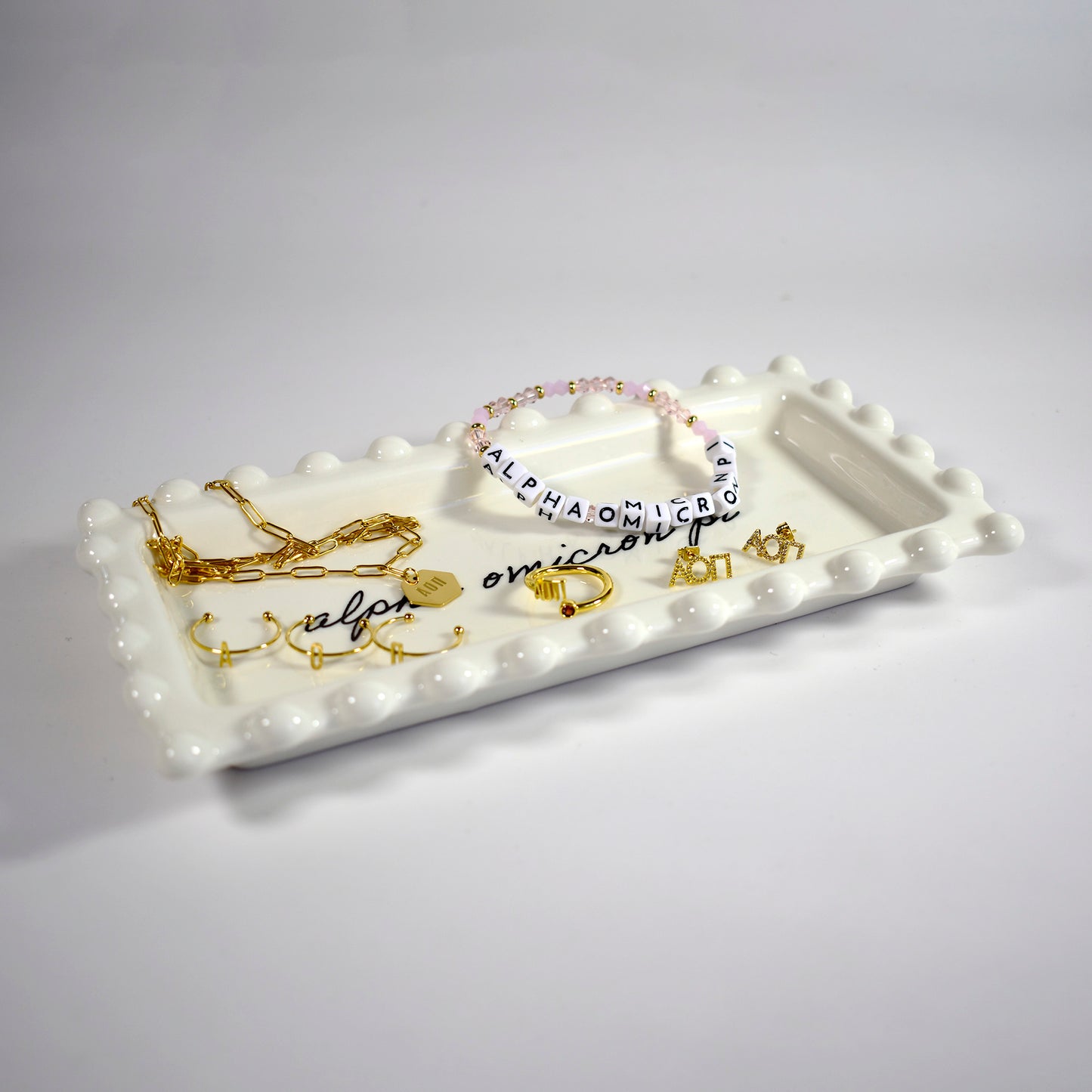 Sigma Kappa 18k Gold Plated Stud Earrings