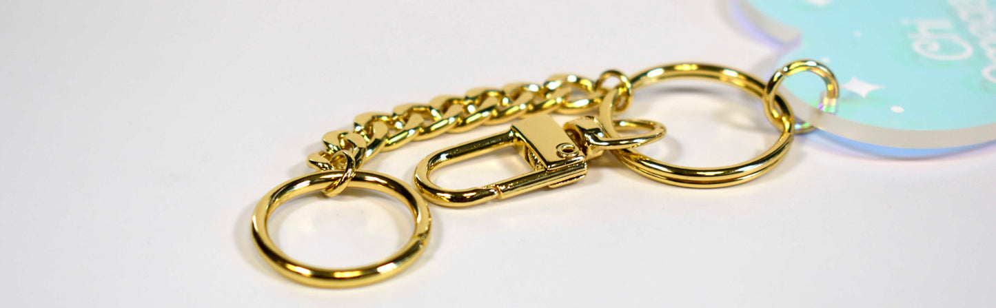 Alpha Epsilon Phi Keychain - Iridescent Heart Design