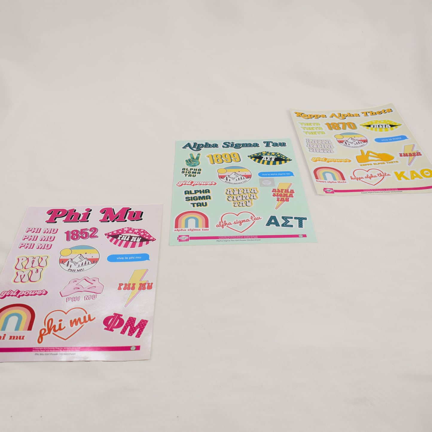 Alpha Phi Girl Power Sticker Sheet