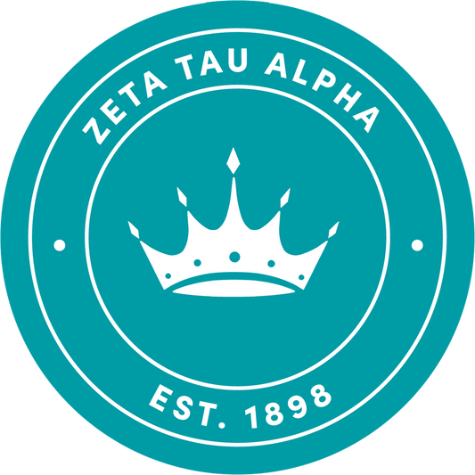 Zeta Tau Alpha Sorority Car Decal Sticker- Full Color Circle Logo