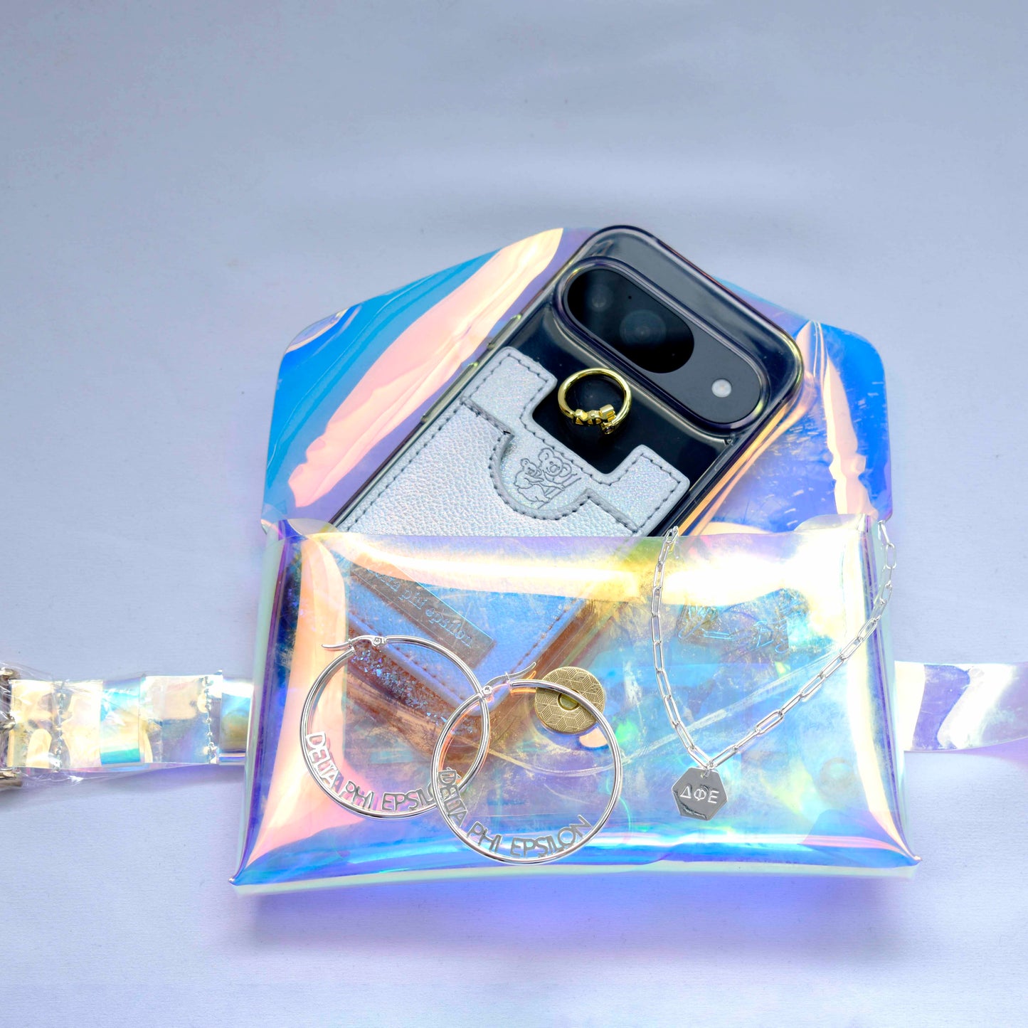 Alpha Omicron Pi Holographic Belted Fanny Pack