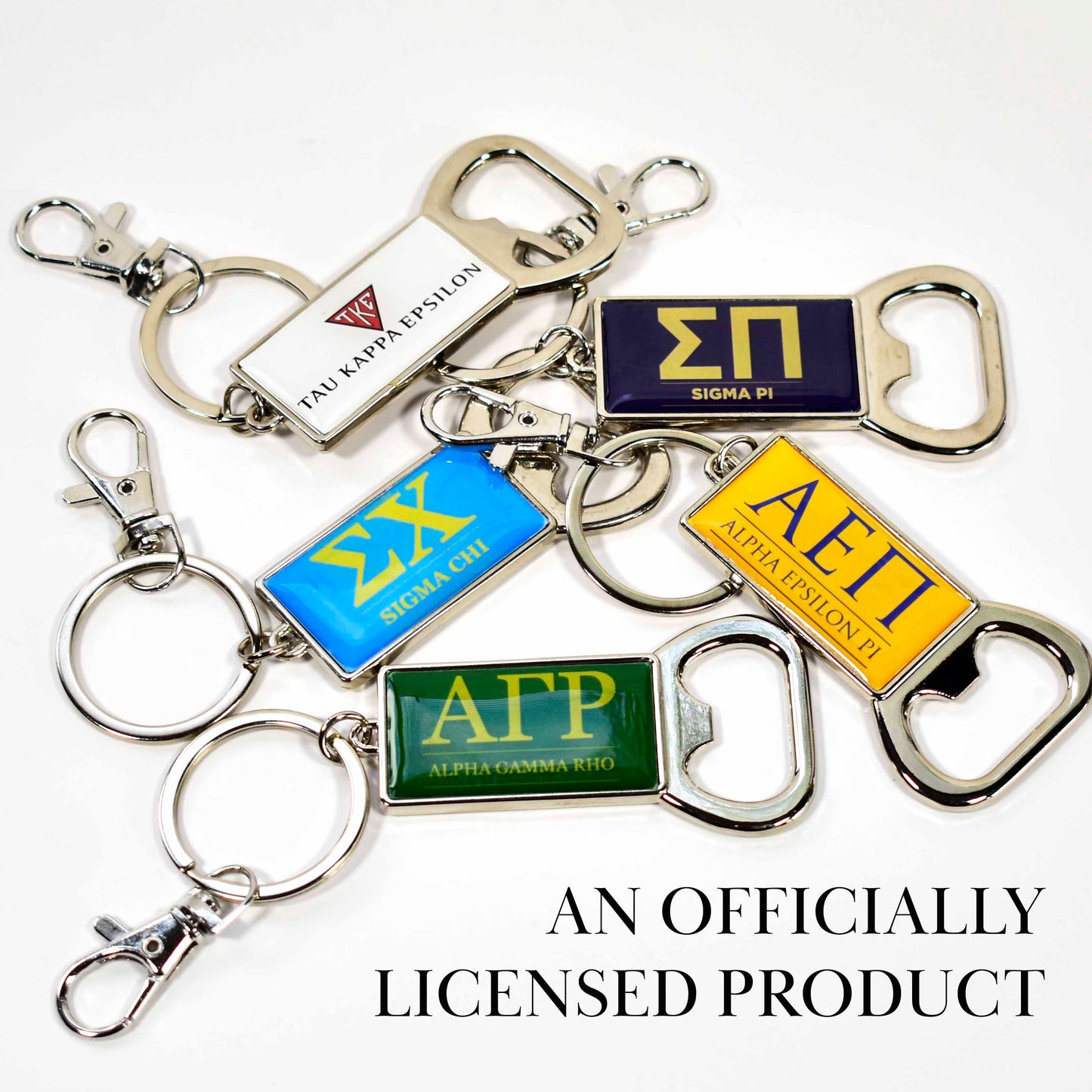 Kappa Sigma Fraternity Keychain with Flat Bottle Opener