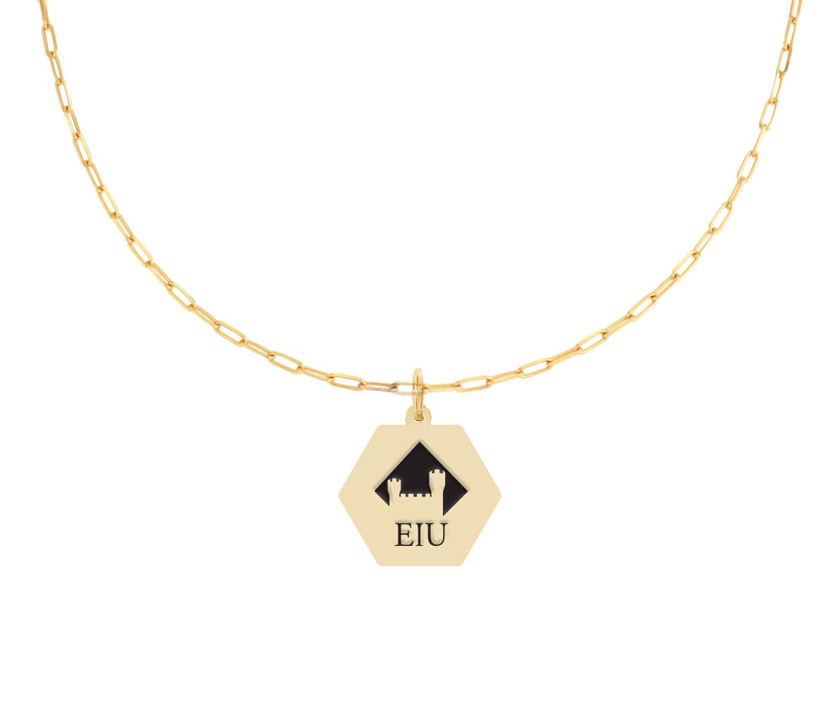 Eastern Illinois University Paperclip Necklace