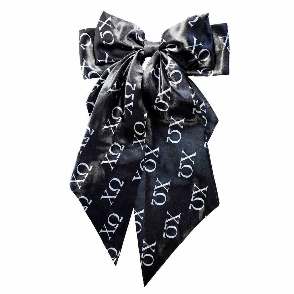 Chi Omega Greek Letters Hair Bow