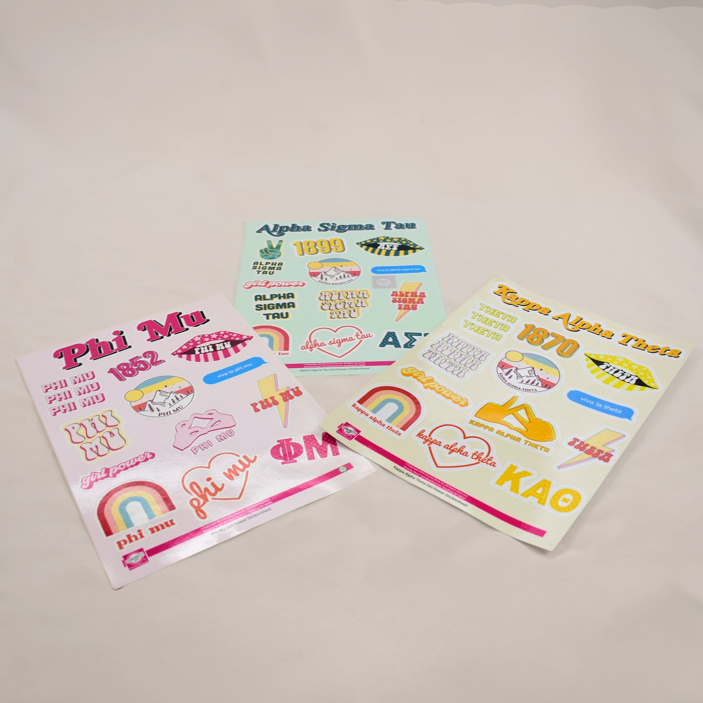 Alpha Phi Girl Power Sticker Sheet