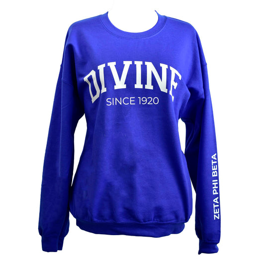 Zeta Phi Beta Sorority Sweatshirt- Divine and Sorority Name Design